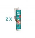 HOTREGA 2 x MS 1000 High-Tech Kleb- und Dichtstoff 290 ml (grau) (Vorteil-Set) Thumbnail 1