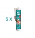 HOTREGA 5 x MS 1000 High-Tech Kleb- und Dichtstoff 290 ml (grau) (Vorteil-Set) Thumbnail 1
