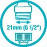 Gardena 18220-20 Hahnverbinder 21mm (G 1/2") verpackt Thumbnail 2