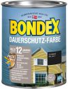 BONDEX Dauerschutz-Farbe Schwarz (RAL9017) 0,75 L - 466794 Thumbnail 1