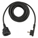 Brennenstuhl Kurzverlängerungsleitung mit Winkel-Flachstecker 5m H05VV-F3G1,5 schwarz - 1168980050 Thumbnail 1