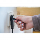 Brennenstuhl Kurzverlängerungsleitung mit Winkel-Flachstecker 5m H05VV-F3G1,5 schwarz - 1168980050 Thumbnail 6