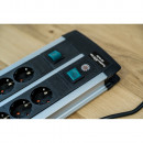 Brennenstuhl Premium-Alu-Line Technik Steckdosenleiste 8-fach Duo schwarz 3m H05VV-F 3G1,5 4-fach schaltb. - 1391000908 Thumbnail 6