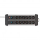 Brennenstuhl Premium-Alu-Line Technik Steckdosenleiste 12-fach Duo schwarz 3m H05VV-F 3G1,5 6-fach schaltb. - 1391000912 Thumbnail 2