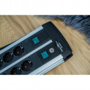 Brennenstuhl Premium-Alu-Line Technik Steckdosenleiste 16-fach Duo schwarz 3m H05VV-F 3G1,5 8-fach schaltb. - 1391000916 Thumbnail 6