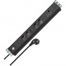 Brennenstuhl Premium-Web-Line 4fach schwarz 3m (H05VV-F3G1,5 - 2xMaster/2xSlave) - 1156057984 Thumbnail 1