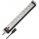 Brennenstuhl Premium-Line 8fach sw/ligrau 3m 10A/250V (H05VV-F3G1,0 +C14) - 1156057128 Thumbnail 1
