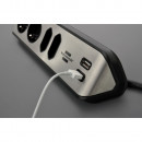 Brennenstuhl estilo Ecksteckdosenleiste mit USB-Ladefunk. 4-fach 2xSchutzkontakt & 2xEuro silber/schwarz - 1153590410 Thumbnail 7