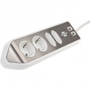 Brennenstuhl estilo Ecksteckdosenleiste mit USB-Ladefunktion 4-fach 2x Schutzkontakt & 2x Euro silber/weiß - 1153590420 Thumbnail 3