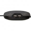 Brennenstuhl estilo Ladestation mit Textiloberfläche 1xEurosteckdose und 2xUSB-Charger schwarz/anthrazit - 1150020010 Thumbnail 3