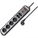 Brennenstuhl estilo Ecksteckdosenleiste mit USB-Ladefunktion 6-fach silber/schwarz - 1153590610 Thumbnail 1