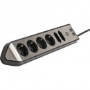 Brennenstuhl estilo Ecksteckdosenleiste mit USB-Ladefunktion 6-fach silber/schwarz - 1153590610 Thumbnail 2