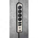 Brennenstuhl estilo Ecksteckdosenleiste mit USB-Ladefunktion 6-fach silber/schwarz - 1153590610 Thumbnail 6