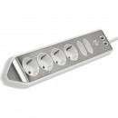 Brennenstuhl estilo Ecksteckdosenleiste mit USB-Ladefunktion 6-fach silber/weiß - 1153590620 Thumbnail 2