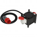 Brennenstuhl Kompakter Gummi-Stromverteiler / Gummiverteiler, 2m Kabel, 2x CEE 400V/32A - 1153680200 Thumbnail 3