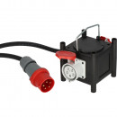 Brennenstuhl Kompakter Gummi-Stromverteiler / Gummiverteiler, 2m Kabel, 2x CEE 400V/32A - 1153680200 Thumbnail 4