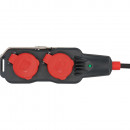 Brennenstuhl professionalLINE Powerblock mit Verlängerungsleitung PB 1100 IP54 4-fach 15m schwarz H07RN-F 3G1,5 - 9161150161 Thumbnail 4