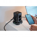 Brennenstuhl Steckdosenturm 8-fach mit 2x USB A, 1x USB C Power Delivery schwarz 2m H05VV-F3G1,5 - 1153560010 Thumbnail 5