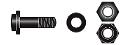 FELCO C12/90 RepSatz mit Bolzen, UScheibe, Muttern Thumbnail 1