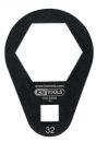 KS TOOLS Clé à douille mâle 3/8", extra plate, 32 mm - 150.9588 Thumbnail 1
