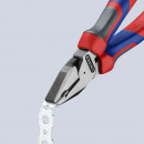 KNIPEX (02 02 180 SB) Kraft-Kombizange mit Comfort-Griffen schwarz atramentiert Thumbnail 5