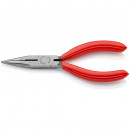 KNIPEX (25 01 140 SB) Flachrundzange mit Schneide (Radiozange) mit Kunststoff überzogen schwarz atramentiert Thumbnail 1