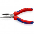 KNIPEX (25 02 140 SB) Flachrundzange mit Schneide (Radiozange) mit Mehrkomponenten-Hüllen schwarz atramentiert Thumbnail 2