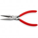 KNIPEX (25 01 160 SB) Flachrundzange mit Schneide (Radiozange) mit Kunststoff überzogen schwarz atramentiert Thumbnail 2