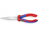 KNIPEX (26 15 200 SB) Flachrundzange mit Schneide (Storchschnabelzange) mit Comfort-Griffen verchromt Thumbnail 1