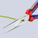 KNIPEX (26 15 200 SB) Flachrundzange mit Schneide (Storchschnabelzange) mit Comfort-Griffen verchromt Thumbnail 2
