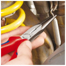 KNIPEX (26 21 200 SB) Flachrundzange mit Schneide (Storchschnabelzange) mit Kunststoff überzogen schwarz atramentiert Thumbnail 3