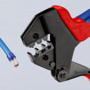 KNIPEX (97 43 200) Crimp-Systemzange für auswechselbare Crimpeinsätze mit Mehrkomponenten-Hüllen brüniert Thumbnail 4
