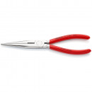 KNIPEX (26 13 200) Flachrundzange mit Schneide (Storchschnabelzange) mit Kunststoff überzogen verchromt Thumbnail 1