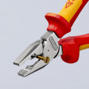 KNIPEX (02 06 180 SB) Kraft-Kombizange isoliert mit Mehrkomponenten-Hüllen, VDE-geprüft verchromt Thumbnail 6