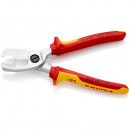 KNIPEX (95 16 200 SB) Kabelschere mit Doppelschneide isoliert mit Mehrkomponenten-Hüllen, VDE-geprüft verchromt Thumbnail 2