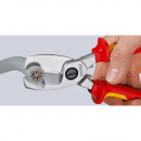 KNIPEX (95 16 200 SB) Kabelschere mit Doppelschneide isoliert mit Mehrkomponenten-Hüllen, VDE-geprüft verchromt Thumbnail 3