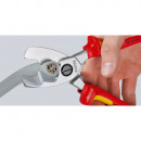 KNIPEX (95 16 200 SB) Kabelschere mit Doppelschneide isoliert mit Mehrkomponenten-Hüllen, VDE-geprüft verchromt Thumbnail 4