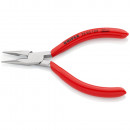 KNIPEX (25 03 125) Flachrundzange mit Schneide (Radiozange) mit Kunststoff überzogen verchromt Thumbnail 2