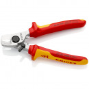 KNIPEX (95 26 165 SB) Kabelschere mit Öffnungsfeder isoliert mit Mehrkomponenten-Hüllen, VDE-geprüft verchromt Thumbnail 2