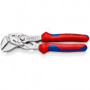 KNIPEX (86 05 150 S02) Zangenschlüssel mit aufgerauten Backen mit Mehrkomponenten-Hüllen verchromt Thumbnail 3
