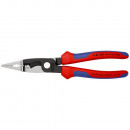 KNIPEX (13 82 200 SB) Elektro-Installationszange mit Mehrkomponenten-Hüllen schwarz atramentiert Thumbnail 1