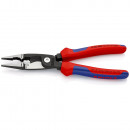 KNIPEX (13 82 200 SB) Elektro-Installationszange mit Mehrkomponenten-Hüllen schwarz atramentiert Thumbnail 2