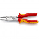KNIPEX (13 86 200 SB) Elektro-Installationszange isoliert mit Mehrkomponenten-Hüllen, VDE-geprüft verchromt Thumbnail 2