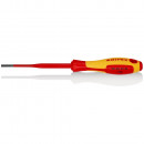 KNIPEX (98 20 35 SL) Schraubendreher (Slim) für Schlitzschrauben isolierender Mehrkomponenten-Griff, VDE-geprüft brüniert Thumbnail 1