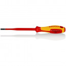 KNIPEX (98 20 55 SL) Schraubendreher (Slim) für Schlitzschrauben isolierender Mehrkomponenten-Griff, VDE-geprüft brüniert Thumbnail 1