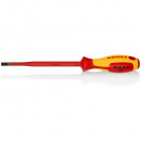 KNIPEX (98 20 65 SL) Schraubendreher (Slim) für Schlitzschrauben isolierender Mehrkomponenten-Griff, VDE-geprüft brüniert Thumbnail 1