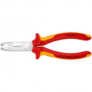 KNIPEX (13 46 165 SB) Abmantelungszange isoliert mit Mehrkomponenten-Hüllen, VDE-geprüft verchromt Thumbnail 1