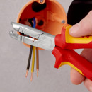 KNIPEX (13 46 165 SB) Abmantelungszange isoliert mit Mehrkomponenten-Hüllen, VDE-geprüft verchromt Thumbnail 5