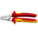 KNIPEX (95 16 160 SB) KNIPEX StepCut® Kabelschere isoliert mit Mehrkomponenten-Hüllen, VDE-geprüft verchromt Thumbnail 1