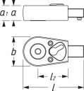 NW-HAZET Einsteckumschaltknarre (9 x 12 mm 1/4 " / CV- Stahl) - 6408 Thumbnail 3